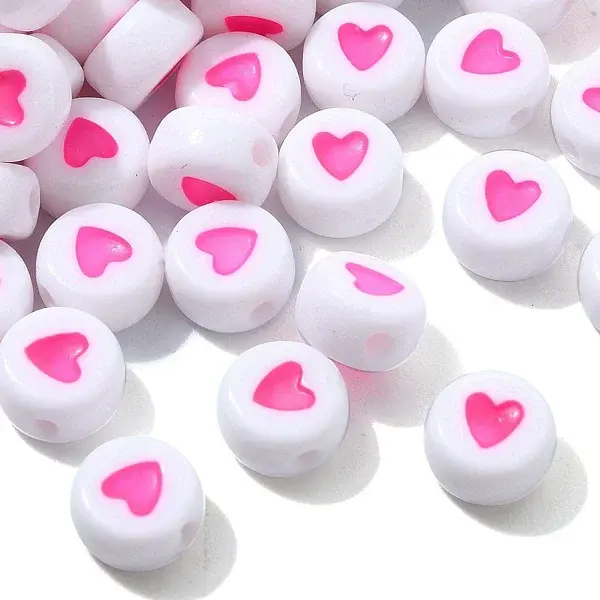 100Pcs Opaque Acrylic Beads
