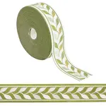 Polyester Leaf Jacquard Ribbon