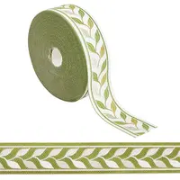 Polyester Leaf Jacquard Ribbon