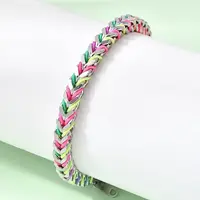 304 Stainless Steel Chain & Nylon Braided Bracelets for Women
