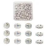 100Pcs 4 Styles Pave Disco Ball Beads