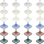 24Pcs 6 Colors Alloy Pendants