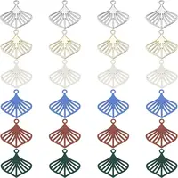 24Pcs 6 Colors Alloy Pendants
