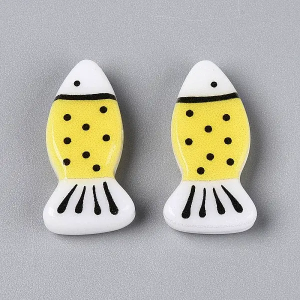 Printed Opaque Resin Beads