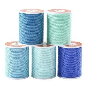 5 Rolls 5 Colors Round Waxed Polyester Cord