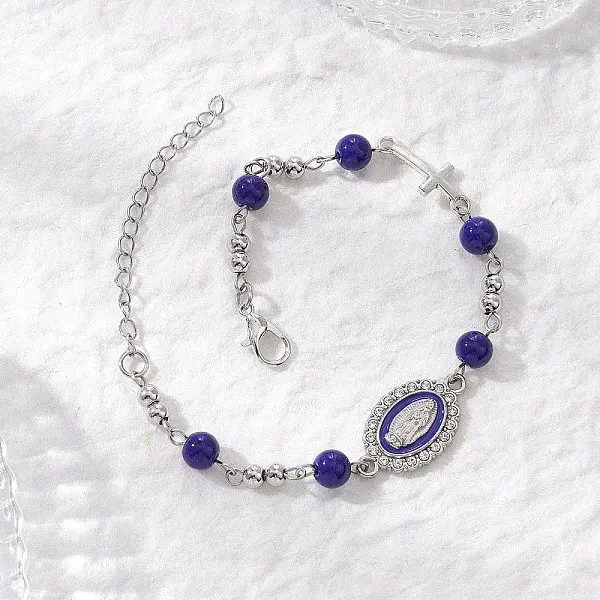 Zinc Alloy Enamel Link Bracelets