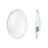 Transparent Oval Glass Cabochons