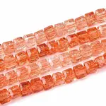 Crackle Transparent Glass Beads Strands