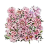 50Pcs Flower PVC Waterproof Stickers
