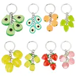 Fruit Resin Pendant Keychains
