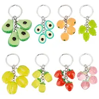 Fruit Resin Pendant Keychains