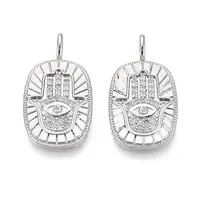 Brass Micro Pave Cubic Zirconia Pendants