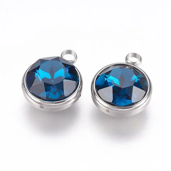 K9 Glass Rhinestone Pendants