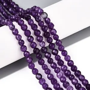 Dyed Natural White Jade Beads Strands