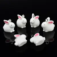 Flocky Resin Pendants