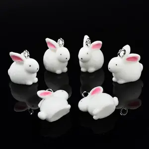 Flocky Resin Pendants