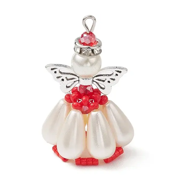 Pearlized Glass Pearl Beads  Pendants