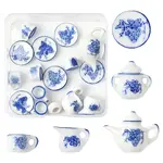 5Pcs Porcelain Tea Set Display Decorations