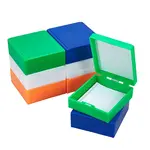 8Pcs 4 Colors 25 Pieces Plastic Microscope Slide Storage Box