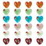 24Pcs 6 Colors Handmade Bumpy Millefiori Glass Beads