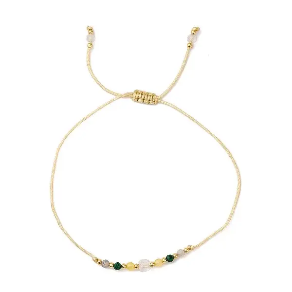 Natural stone constellation bracelet with 12 zodiac signs