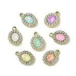 UV Plating Alloy with Mixed Color Glass Rhinestone Pendants