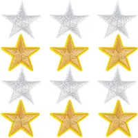 20Pcs 2 Colors Star Computerized Embroidery Cloth Iron on/Sew on Patches