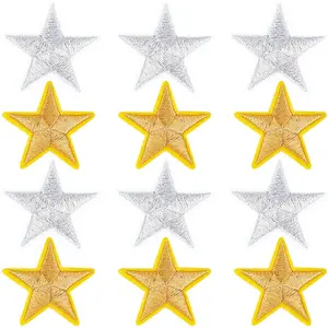 20Pcs 2 Colors Star Computerized Embroidery Cloth Iron on/Sew on Patches