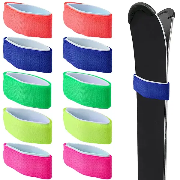 10Pcs 5 Colors EVA with Nylon Snowboard Straps