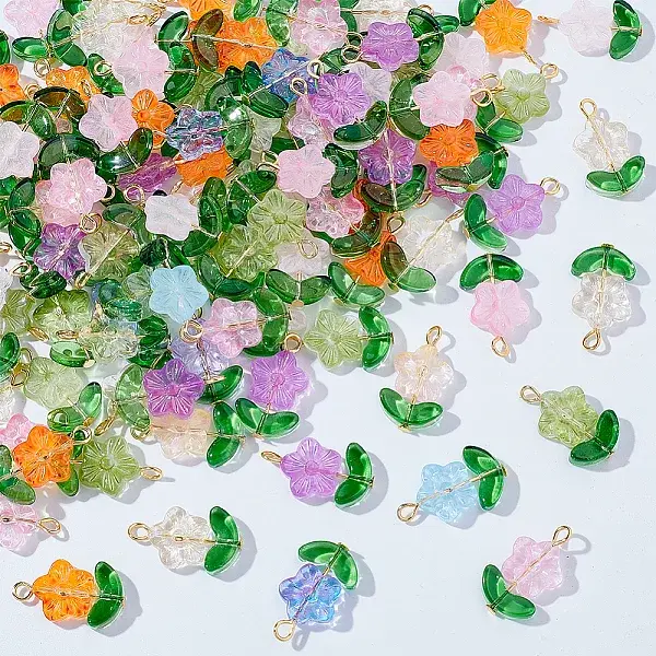 100Pcs Glass Pendants