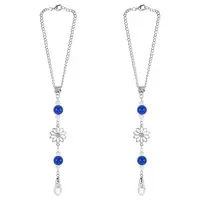 2Pcs Alloy Flower Pendant Decorations