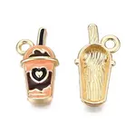 Eco-Friendly Zinc Alloy Milkshake Pendants