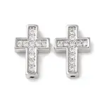 Brass Micro Pave Clear Cubic Zirconia