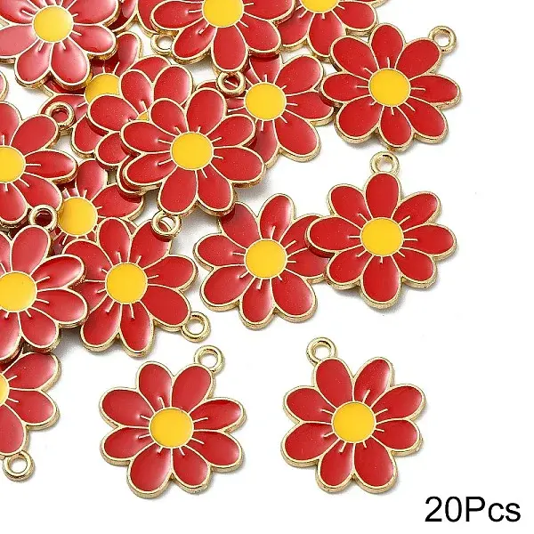 20Pcs Eco-Friendly Alloy Enamel Pendants
