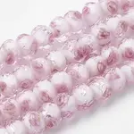 Handmade Silver Foil Glass Lampwork Beads Strands