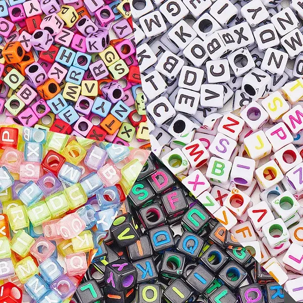 5 Styles Transparent & Opaque Acrylic Beads