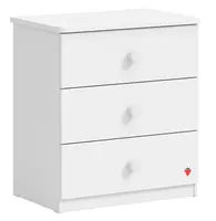 Šuplíková komoda vendella - bílá
