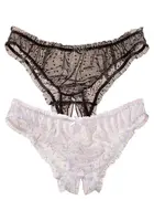 PETITE FLEUR GOLD Ouvert  čierna / biela