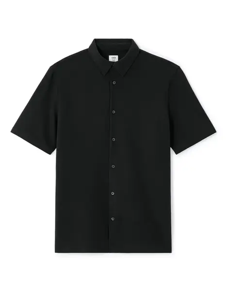 Čierna košeľa Celio Lahemc s krátkym rukávom