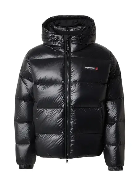 Abercrombie & Fitch Zimná bunda  čierna / biela