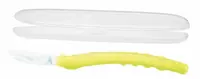 NUBY Lžička silikonová s pouzdrem 3 m+, žlutozelená