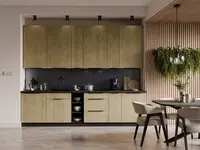 Kuchyňská linka 300 cm Cremona 3 - Černá + Dub cremona