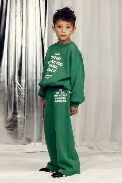 Dětské bavlněné tepláky Mini Rodini Travel agency