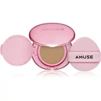 AMUSE Dew Power Vegan Cushion dlouhotrvající make-up v houbičce pro rozjasnění a vyhlazení pleti odstín 04 Tan 15 g