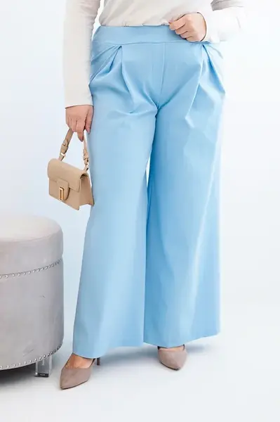 Kesi Plus Size nohavice s širokými nohavicami