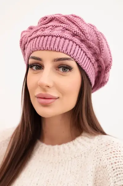 Dámsky zimný baret Kesi K378 fialový