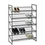 Xora REGÁL NA BOTY, černá, 72/102,5/30 cm