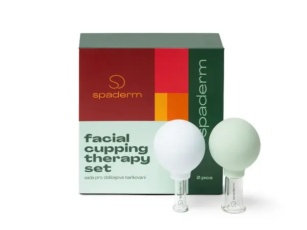 Spaderm Facial Cupping Therapy Set, sada 2 ks skleněných baněk na obličej
