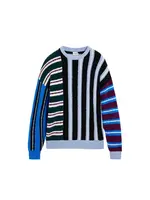 Desigual Sveter  kobaltovomodrá / svetlomodrá / vínovo červená / čierna