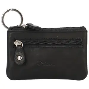 Kožená klíčenka Delami Ely, černá